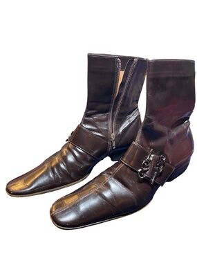 VINTAGE Les Tropeziennes Collection Leather Ankle Boots Size 37 Made in Italy